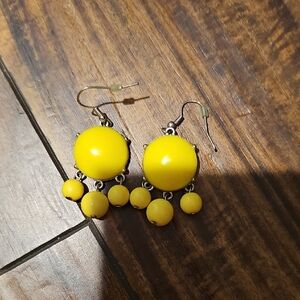 Yellow Dangle Earrings